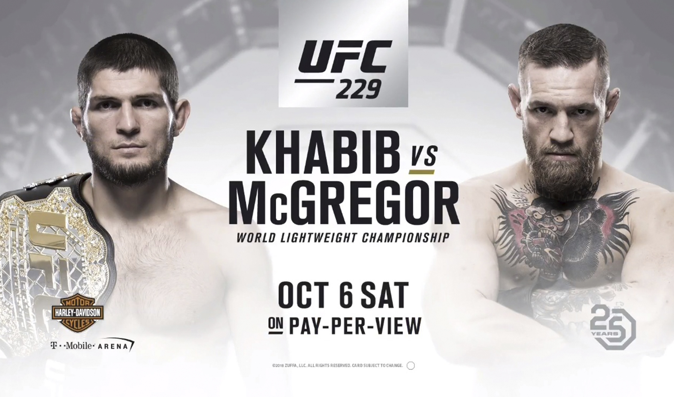 Хабиб Нурмагомедов и Конор Макгрегор 6 октября проведут бой в Лас-Вегасе