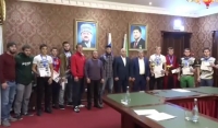 В Грозном встретили победителей чемпионата мира по кикбоксингу среди юношей и взрослых