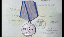 Военнослужащий полка «Север-АХМАТ» Анзор Матаев награждён медалью «За отвагу»