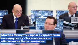 Михаил Мишустин провел стратсессию по нацпроекту «Технологическое обеспечение биоэкономики»