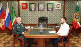 Начальник Управления Росгвардии по Чеченской Республике дал интервью ГТРК «Вайнах»