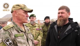 Рамзан Кадыров и Сергей Захаров посетили строящуюся базу батальона имени Байсангура Беноевского