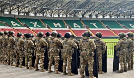На стадионе «Ахмат-Арена» прошли учения подразделений Росгвардии