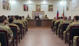 В ОМОН «АХМАТ-1» Росгвардии прошел круглый стол по вопросам обеспечения дорожной безопасности| грозный, чгтрк