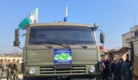 Очередной груз гумпомощи из Чеченской Республики доставлен пострадавшим жителям Сирии