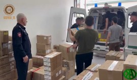 Крупную партию гуманитарного груза от РОФ им. А.-Х. Кадырова получили бойцы спецназа «АХМАТ»