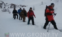 Чеченские студенты проходят подготовку в горах