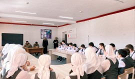 В МБОУ «СОШ с. А. Шерипова» прошёл «Урок мужества» с участниками СВО