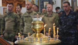 В Чеченской Республике военнослужащие и сотрудники ОГВ(с) приняли участие в праздничной литургии