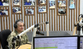 Военнослужащий Росгвардии принял участие в радиоэфире, посвященном 81-й годовщине Великой Победы