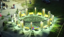 В Дышне-Ведено состоялось открытие современного пешеходного сквера