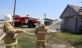 Комплексное противопожарное занятие прошло в ОГВ(с)