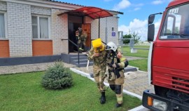 Пожарно-тактическое занятие Росгвардии и МЧС прошло в Чеченской Республике