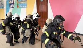 В школе села Старые Атаги провели пожарно-тактическое учение