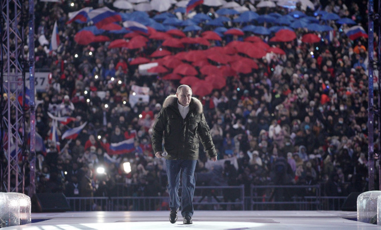 Владимир Путин выступил на митинг-концерте в честь воссоединения Крыма с Россией