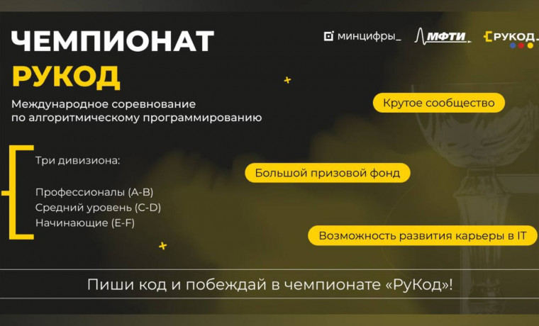 На Госуслугах стартовала регистрация на чемпионат по алгоритмическому программированию «РуКод»