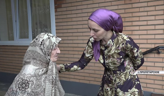 Фонд Кадырова построил для Лайсы Гишкаевой из села Пролетарское новый дом