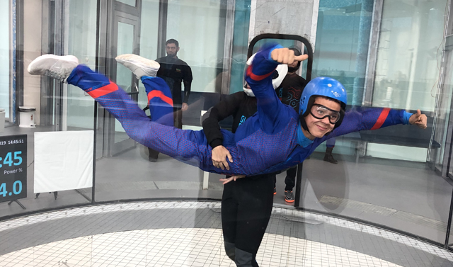 В Чечне победители военно-патриотической игры полетали в аэродинамическом комплексе GOODSKY