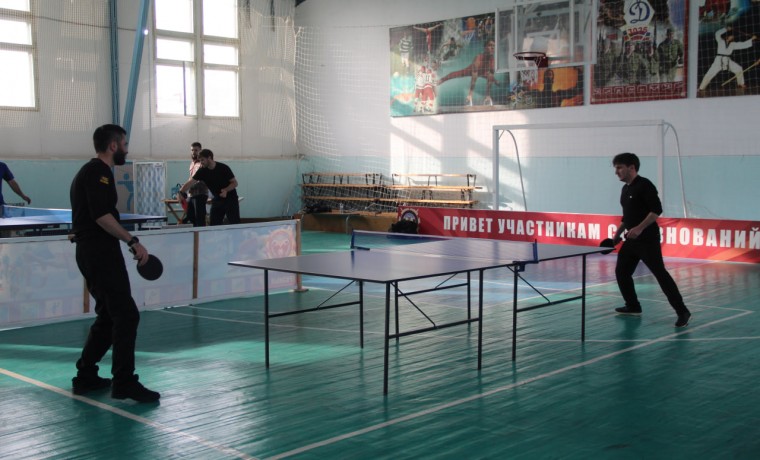 На базе грозненского соединения Росгвардии прошел чемпионат общества «Динамо» по настольному теннису